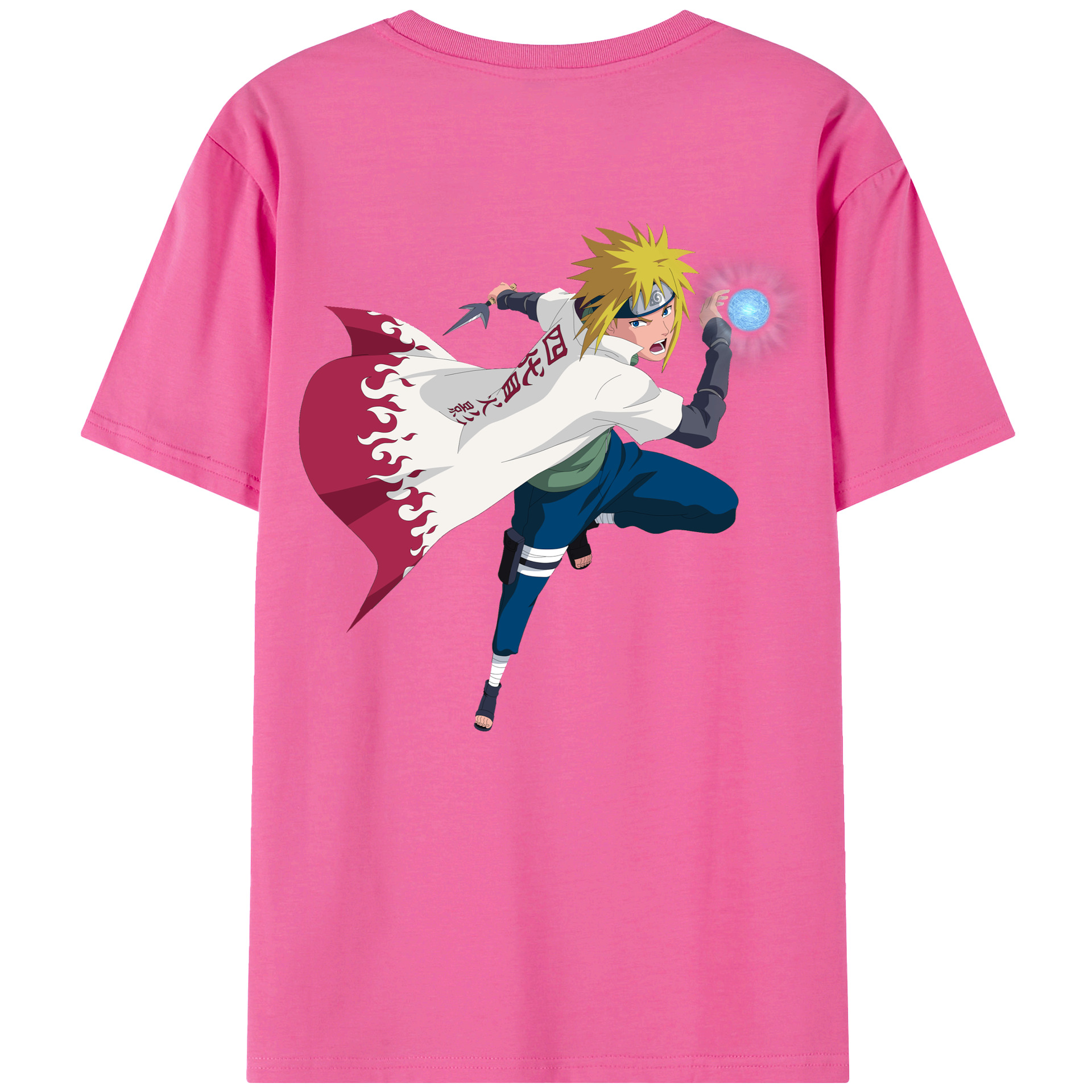 （画像用） NARUTO -ナルト- 波風 ミナト Namikaze Minato レディース半袖Tシャツ(バックプリント)